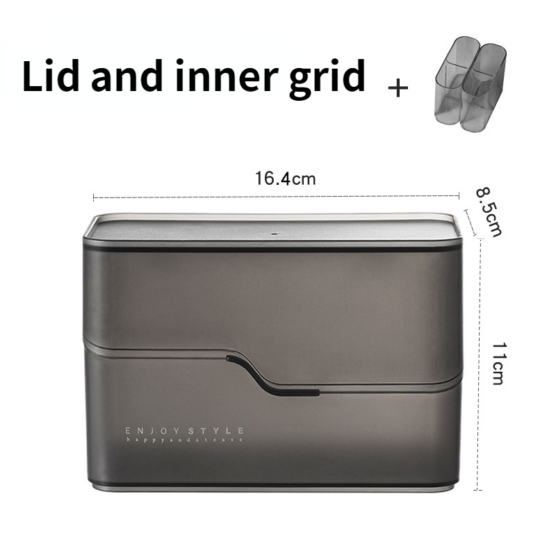 Portable Transparent Makeup Organizer Storage Box Acrylic Make Up Organizer Cosmetic Organizer Makeup Storage Drawers Organizer: Style7-Grey