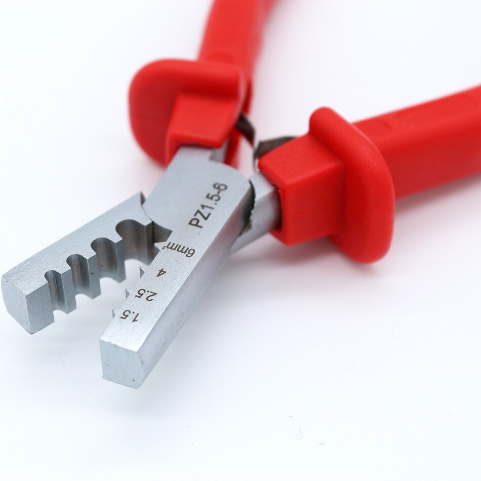 Pinzas de prensado pequeñas pz1.5-6 estilo de Alemania para terminales aisladas y sin casquillos aislados, herramientas de mano pz 0,25-0,5