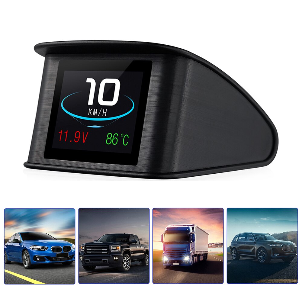 HUD OBD2 Car Gauges On-board Computer Overspeed Alarm Auto Speedometer Head Up Display Fuel Consumption Temperature Warning