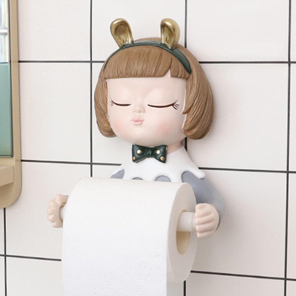 Cute Girl Toilet Paper Holder Bathroom Tissue Holder Paper Rack Toilet Roll Holder Tissue Case Bathroom accessories