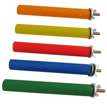 Percha de madera con soporte para jaula de pájaros, juguete de molienda para pájaros, loros, guacamayo, periquitos, cacatúa, Conure, Lovebird, pinzón