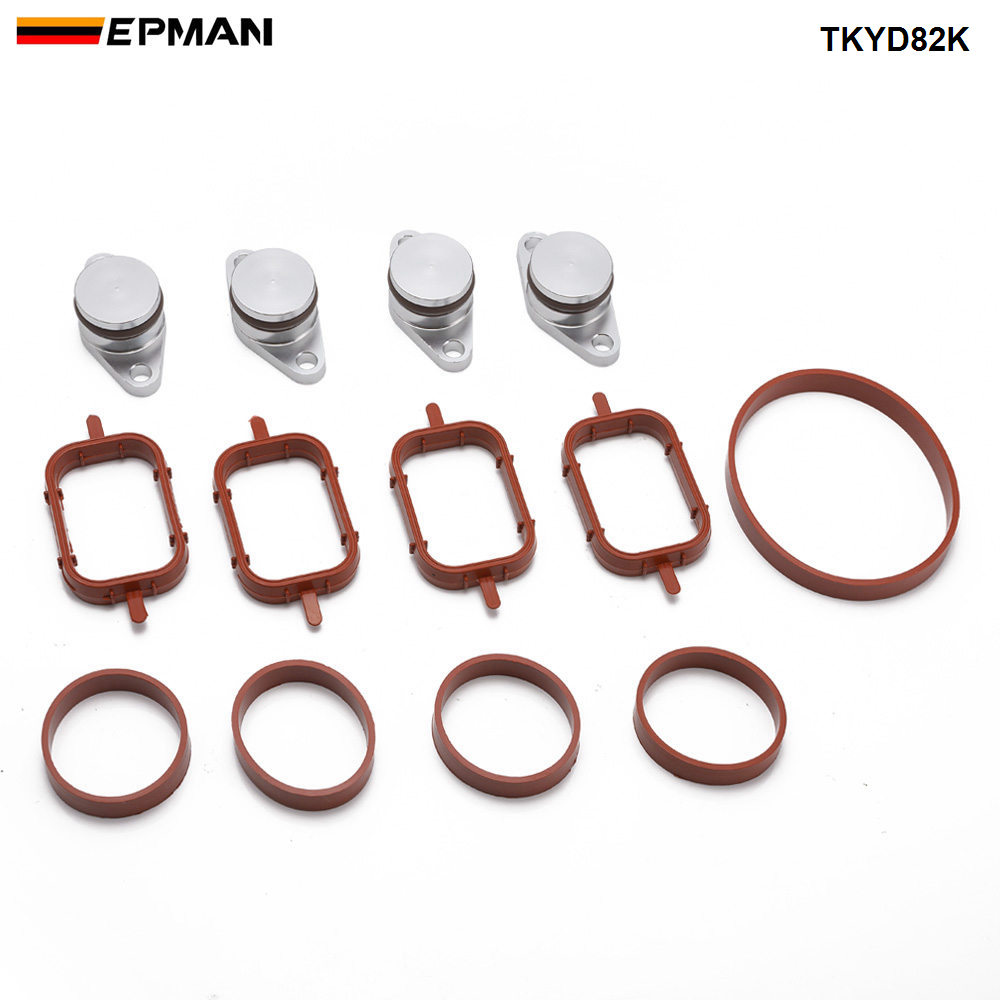 EPMAN 4 x 22mm Aluminium Swirl Flap Removal Repair Kit With Intake Manifold Gasket For BMW 320d 330d 520d 525d 530d TKYD82K: Default Title