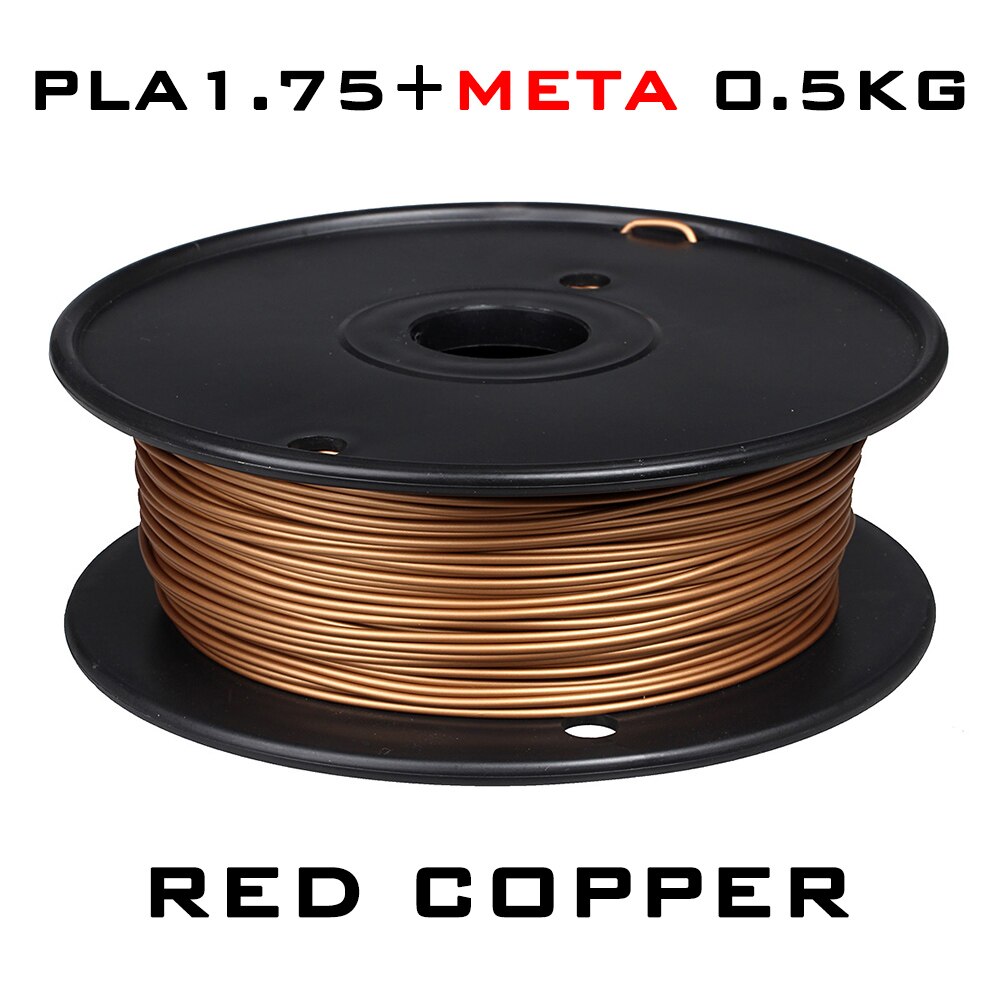 LERDGE 3D Drucker PLA Metall Filament 1,75 MM metallisch Material Bronze- verrotten Kupfer Durcheinander Kupfer Aluminium Netz gewicht 0,5 KG: RedCopper
