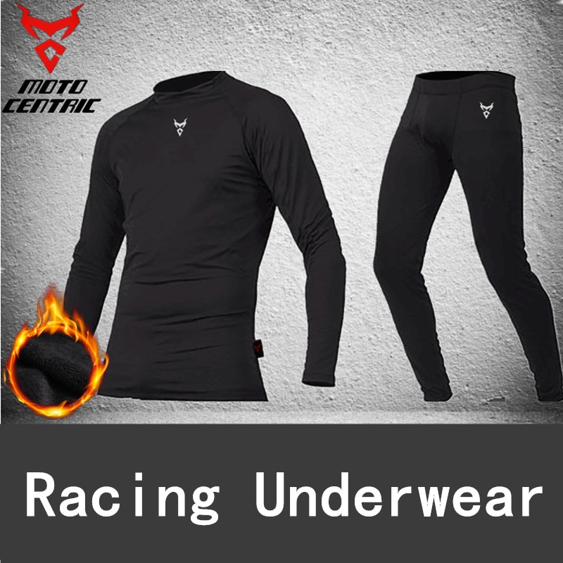 Racing ridning motorsykkel termisk undertøy menn vinter holde varmen motocross topper og bukser pustende moto bil Racing sett m-xxl