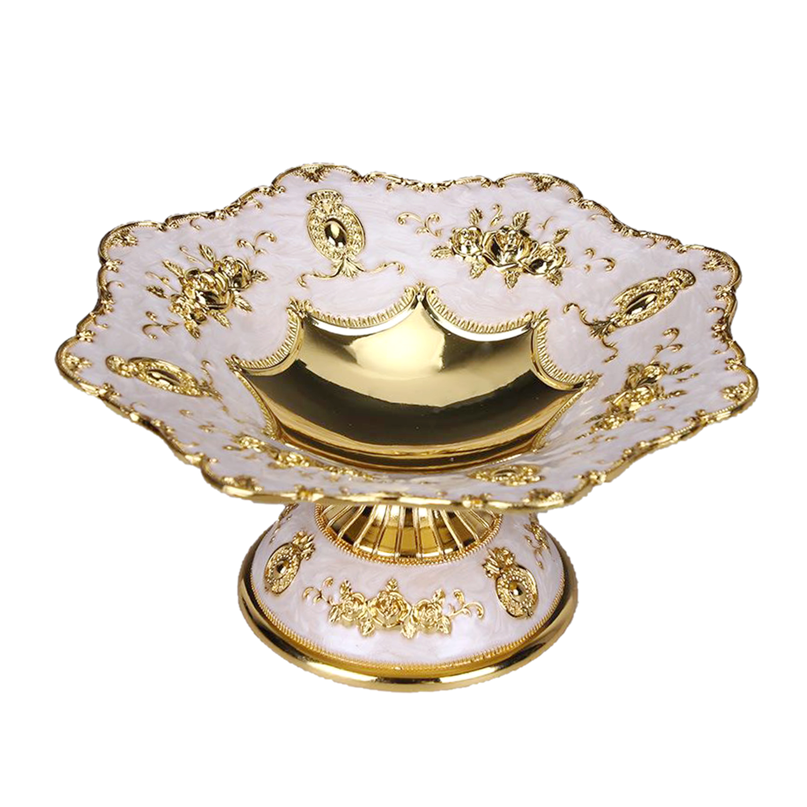 Appetizer Tray European Style Pastry Dish Platter for Cupcake Cookies Fruit Candy Chocolate KTV Party Wedding Events Decoration: golden