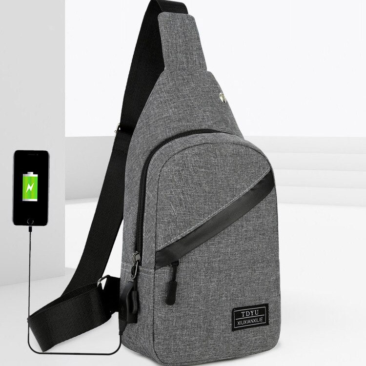 Mannen Crossbody tas mannen Borst tassen Casual Heren schoudertas holster Mannelijke Schoudertas USB Opladen Tassen Mannen Anti Diefstal borst Pakken