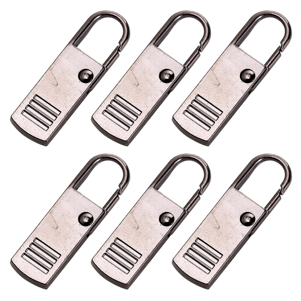 Stainless Steel Zipper Puller Thickened Reinforced Zipper Puller Zipper Replacement Repair Zipper Accessories 6 Pieces: 2A-3C