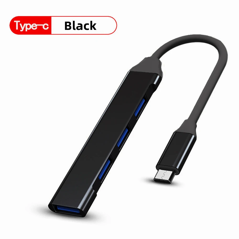 4 Poort USB 3.0 Hub USB Hub Hoge Snelheid type c Splitter 5 Gbps Voor PC Computer Accessoires Multipoort HUB 4 USB 3.0 2.0 Poorten: GINGER