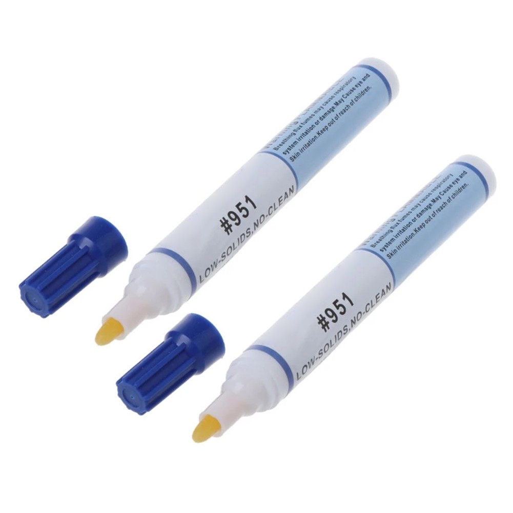 2 Pcs 10Ml 951 Solderen Rosin Flux Pen Lage Effen Diy Non-Clean Soldeer Power Cleaning-gratis Lassen Pen