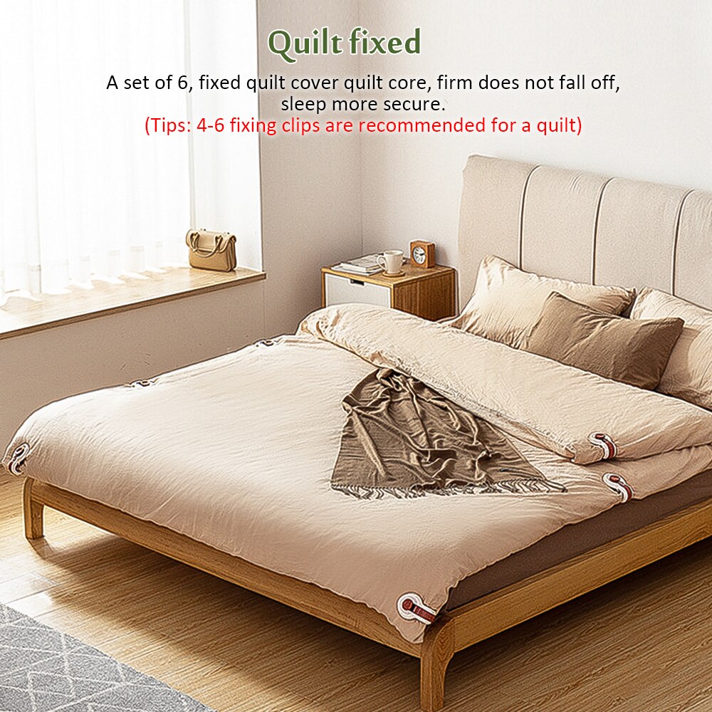 6pz clip per trapunta copripiumino antiscivolo coperta di plastica clip di fissaggio clip copriletto copripiumino fissatore dispositivo anti-corsa
