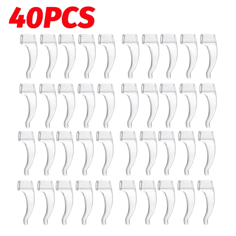 Ganchos antideslizantes de silicona para las orejas, empuñaduras elásticas para gafas, soporte de tapón para la oreja, accesorios de sujeción, soporte para gafas con punta del templo, 50 Uds.: Morado