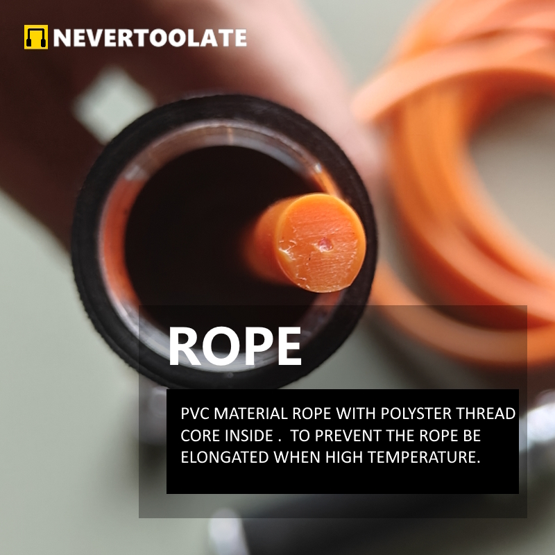 Corde à sauter lourde en PVC de 8mm d'épaisseur, 340 grammes, super longue, 3.2 mètres pour personnes hautes, poignée avec roulement à billes, fitness HIIT
