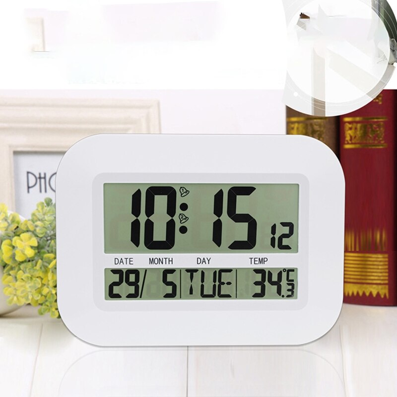 Home Electronic Perpetual Calendar Alarm Clock Temperature Large Screen Digital