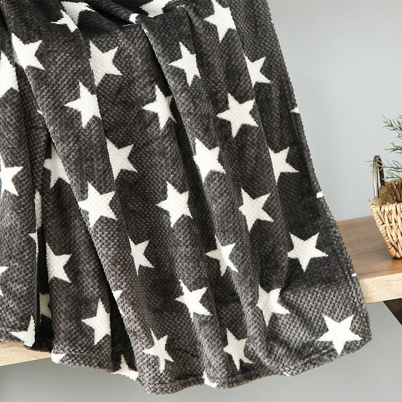 Winter Double-sided Thickened Edelweiss Duvet Cover Cute Cartoon Baby Duvet Cover Sofa Cover Blanket AB Flannel Cover Blanket: D-Bed sheet / 150x200cm Bed sheet