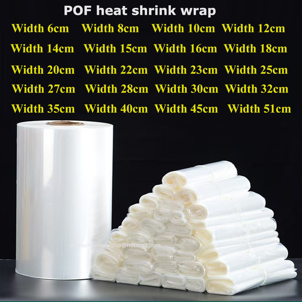 Pof Transparent Heat Shrinkable Plastic Wrap Packaging, Heat Shrink Plastic Wrap Film Bag Organizer, Thermal Packaging On Roll