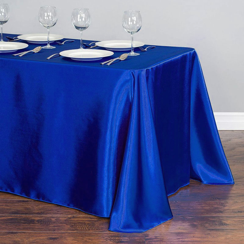 Mantel de satén sedoso de Color sólido, decoración de mesa para banquete de boda, cubierta de mesa de de satén de lujo ligera moderna para cena de Hotel: Gris claro / 80 x 120 cm