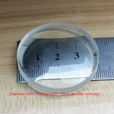 3 stk. glaslinse 3 cm 4 cm 5cm konveks linse konkav linse plan-konveks linse brændvidde måling fysisk optik eksperiment: Brun