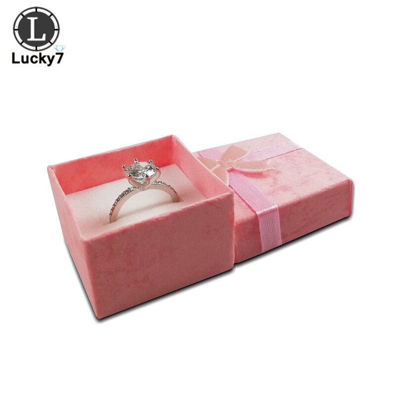 24 stücke sortiert Schmuck Boxen für Schmuck Anzeige 4*4*3cm Verschiedene Farben Ring Kasten Kleine Boxen