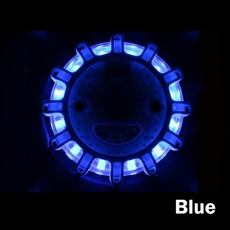 LED Notfall Auto Taschenlampe Batterie angetrieben Blinkende warnen Nacht Lichter bin Straßenrand Rabatt Leuchtfeuer verrotten Gelb Straße Magnetische Lampe: Blau / 12LED