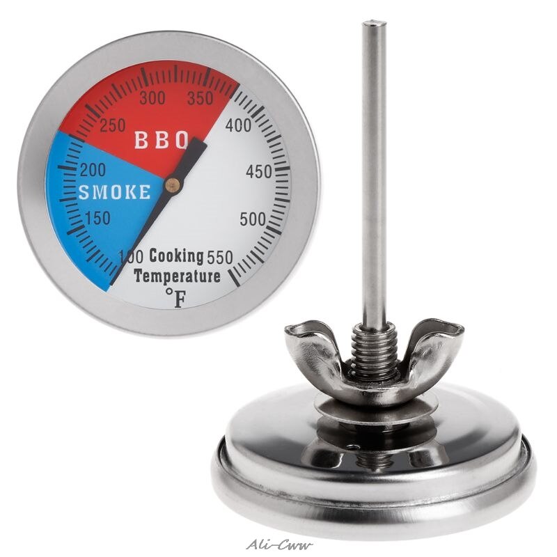 2&quot; 550F BBQ Thermometer Gauge Barbecue Grill Wood Smoker Charcoal Heat Indicator