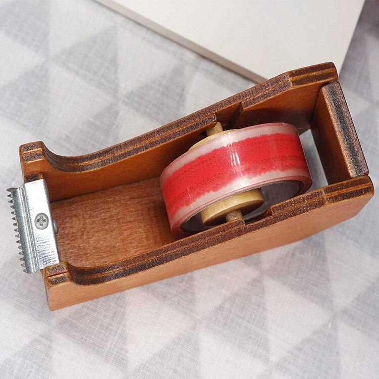 Houten Tape Dispenser, Kat Vorm Tape Houder, Zwart, Bruin, Grijs Home