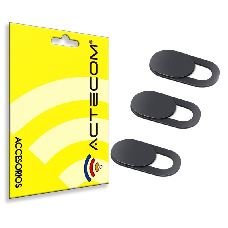 3x Tapa Deslizante WebCam Privacidad Cubierta de Cámara Teléfono Portátil Negra Cover Camera Sticker Slider Laptop Mobile Tablet