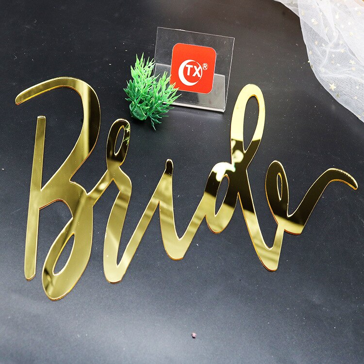 Spiegel Gold Braut und Bräutigam Hochzeit Stuhl Zeichen Hängen Zeichen für Gold Thema Hochzeit Dekoration Acryl