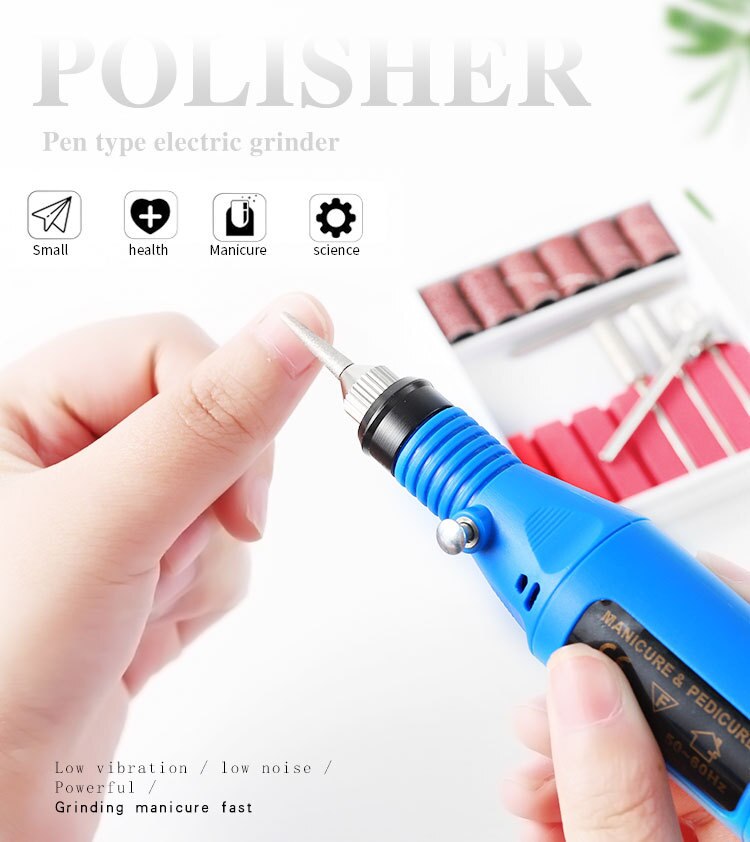 Nail Boormachine Elektrische Nagel Polijstmachine Bestand Slijpen Pedicure Boor Set Uv Gel Remover Nail Art Manicure Tool Apparatuur