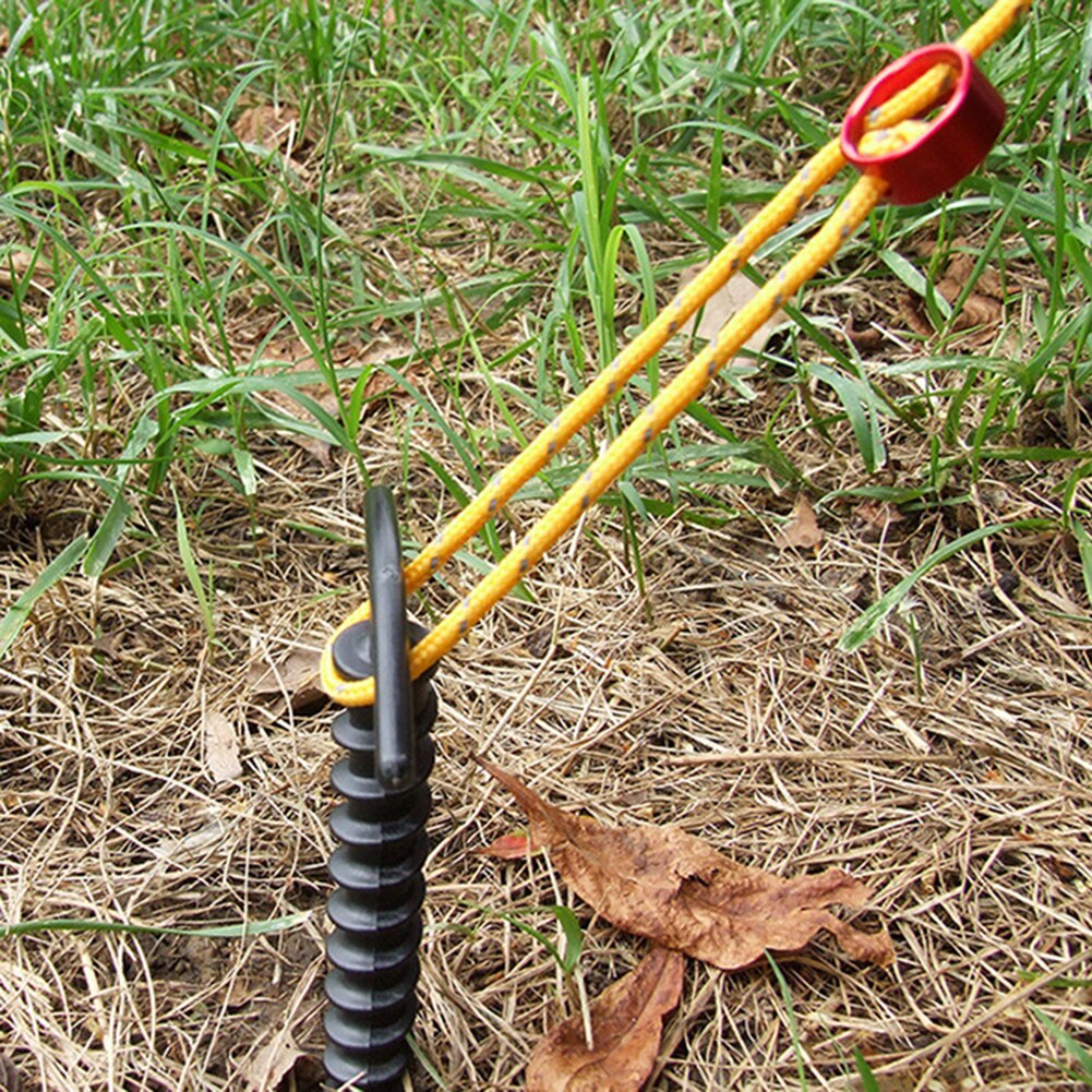 10pcs/Pack Outdoor Camping Trip Tent Peg Ground Nails Screw Stakes Pegs Beach Tent Stakes Pegs Pins Tent Accessories