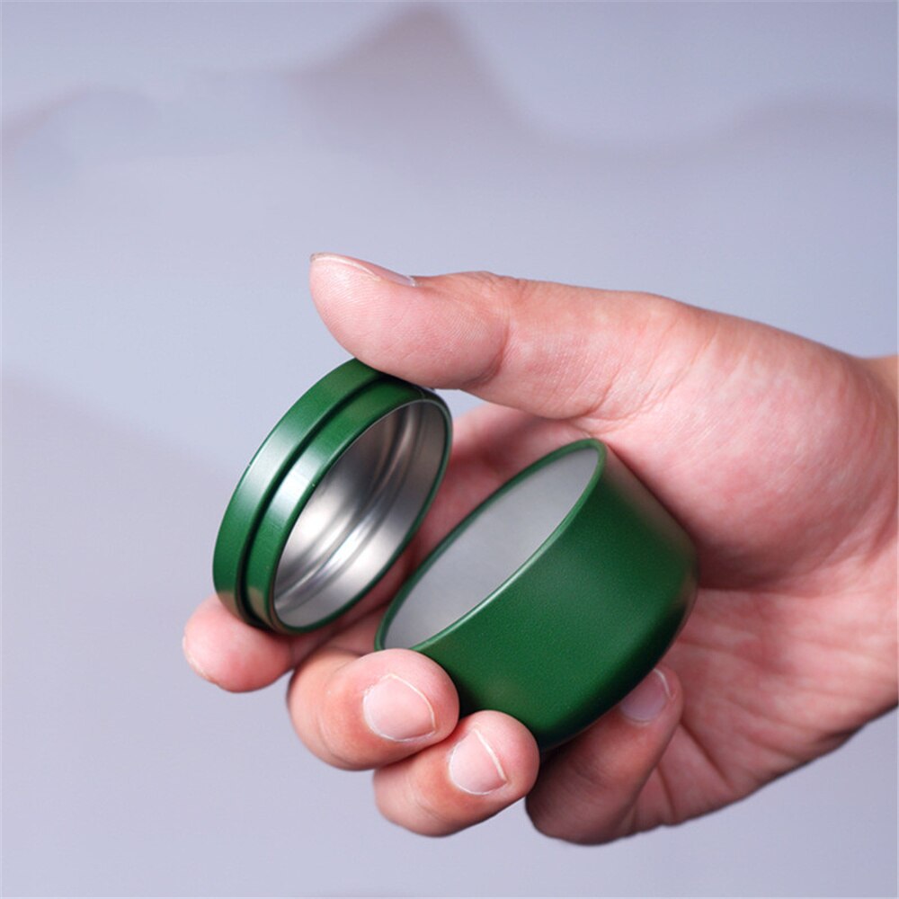 Mini Tin Storage Box Coffee Tea Caddy Round Sealed Tea Leaves Iron Packing Box Chinese Style Tinplate Collection Container Cans