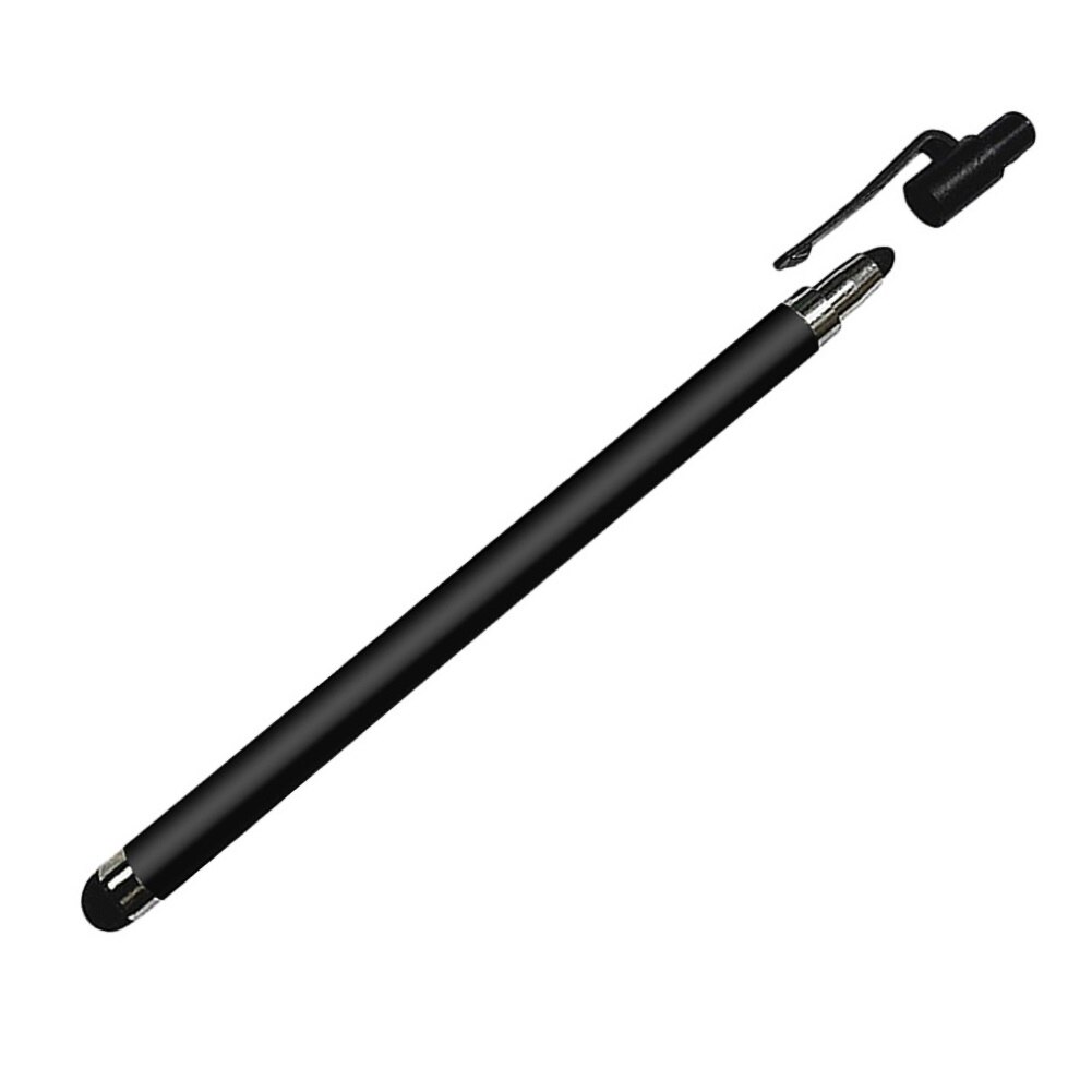 Stylus pen til iphone android tablet pen tegning blyant 2 i 1 kapacitiv skærm touch pen mobiltelefon smart pen tilbehør: Sort