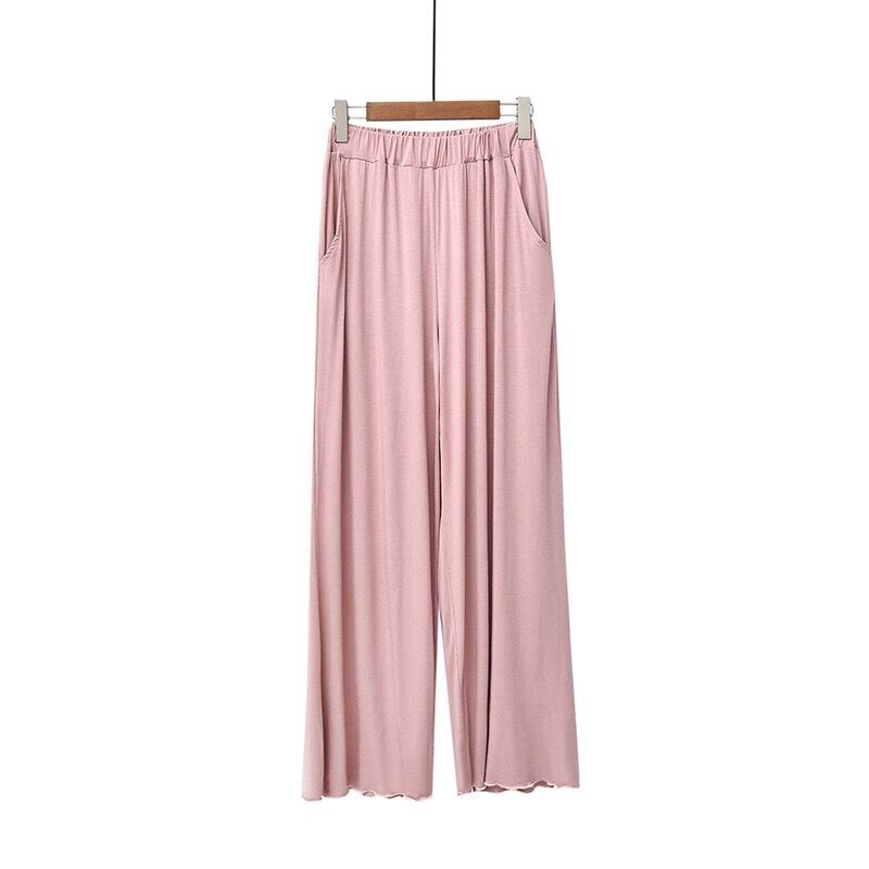 Herfst winter dames slaapbroek elastisch comfort modal pyjamabroek dames losse plus size slaapbroek wijde pijpen broek