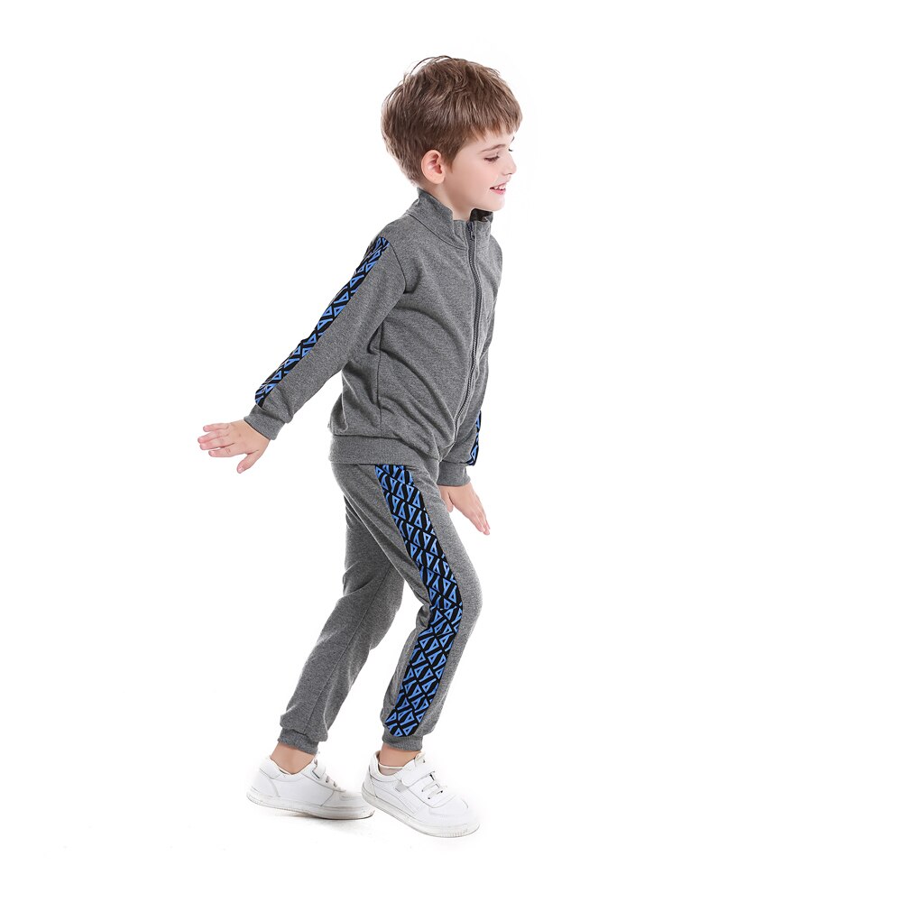 Partes de arriba otoño primavera bebé niños ropa de niños niños sudaderas con capucha chaqueta pantalones 2 unids/set niño traje de chándal infantil