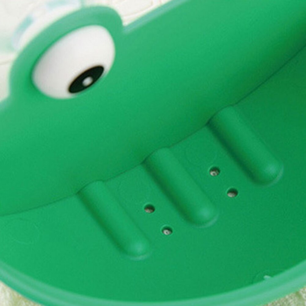 Pratique belle grenouille mur ventouse éponge savon Drain plat support étagères salle de bain organisateur