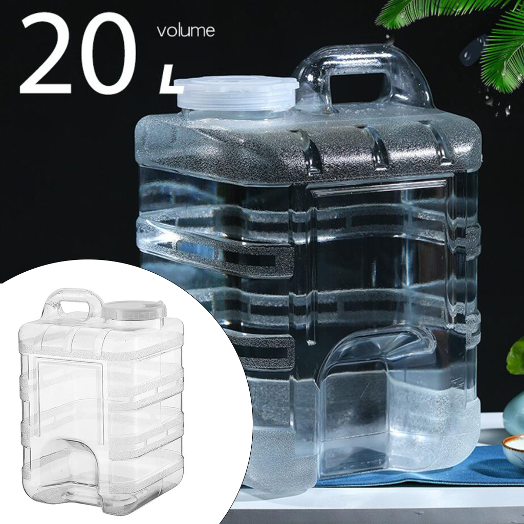 Grand conteneur carré de stockage d&#39;eau étanche, conteneur de bouteille de stockage d&#39;eau, lavage de voiture de Camping: 20L