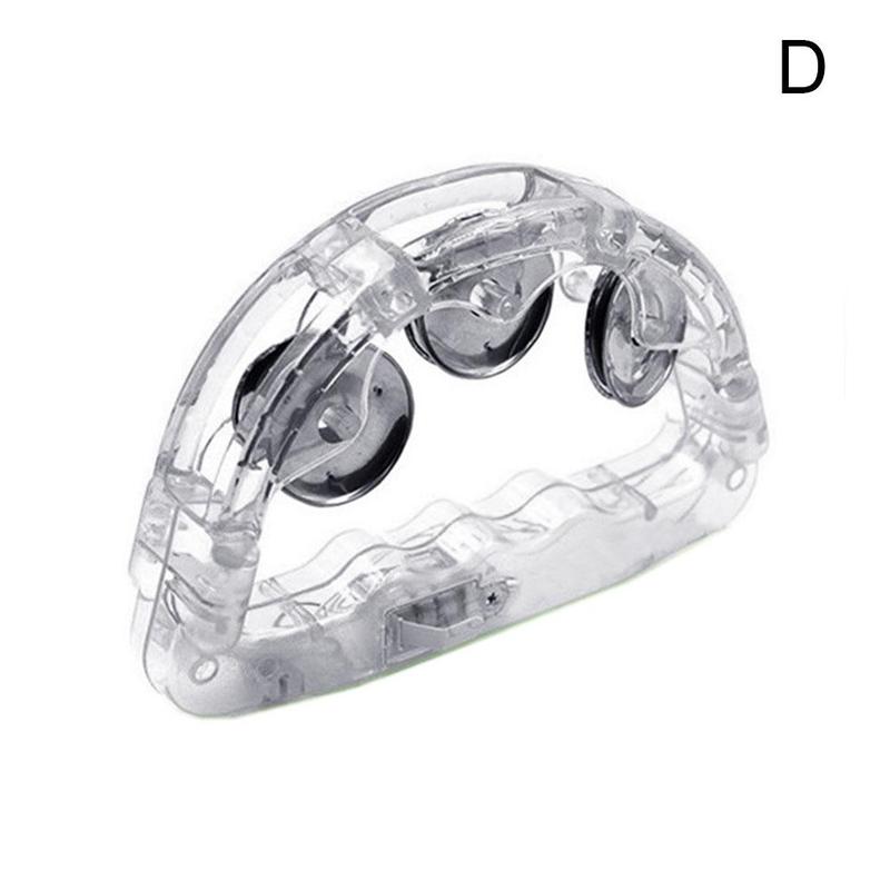 Pandereta de bebé con luz LED, juguete sensorial para niños, instrumento Musical para agitar, con pilas incluidas: white