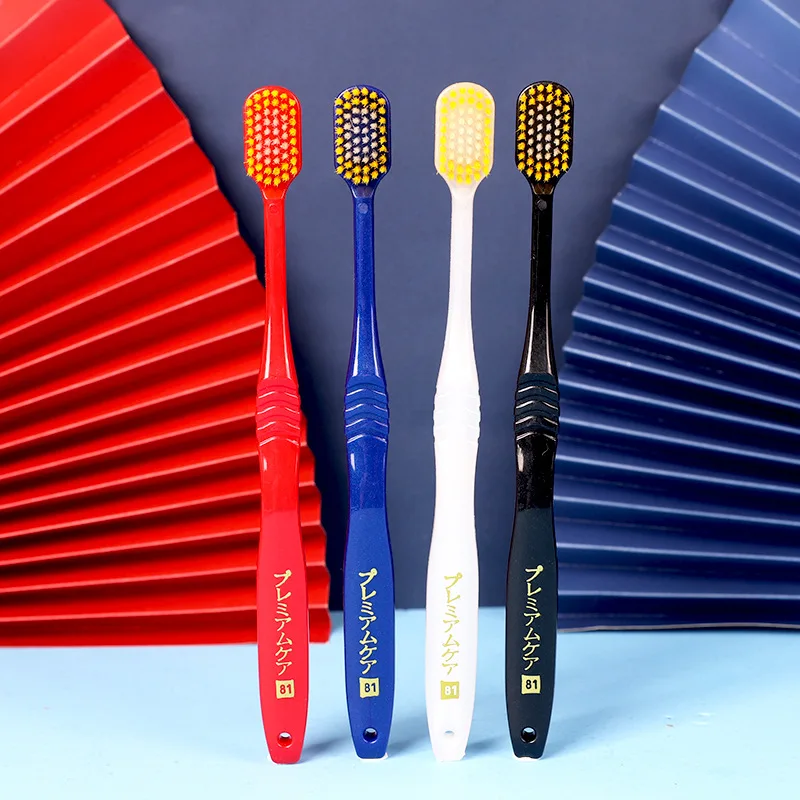 Tiktok Populaire Japanse stijl Zachte haren Brede kop Volwassen paren Tandenborstel Family Pack Onafhankelijke tandenborstel 12-delig