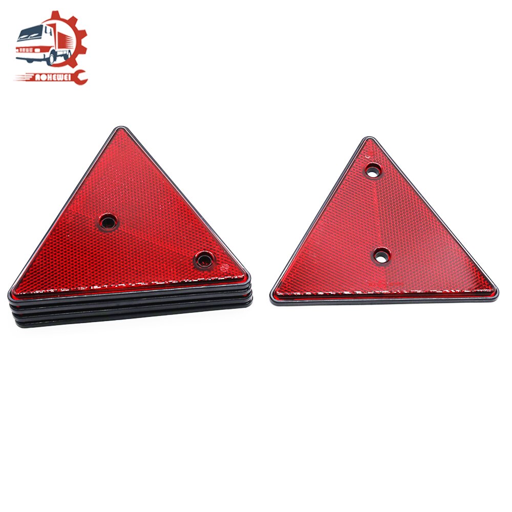 AOHEWEI Rear Triangle Reflector Red Reflective Strip for Trailer Boat Caravan Screw fix on Fence Gate Posts Lighting Reflex 1PC