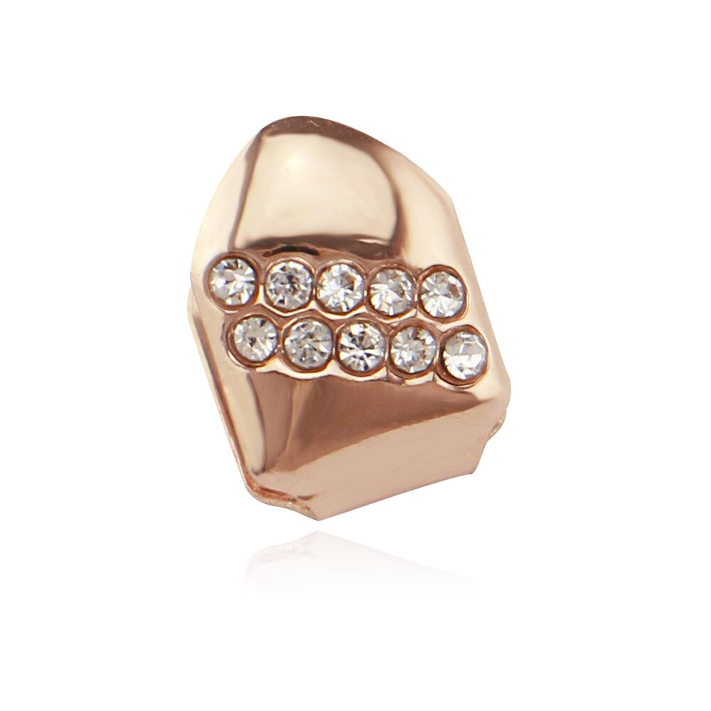 1pc Single Diamond Teeth Caps Gems Hip Hop Rock Teeth Grills Decor Teeth Cover Rapper Top Bottom Tooth Braces Jewelry: C-1