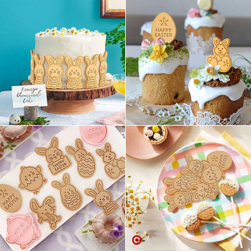 4/8 stücke Ostern Aus stecher bilden Ostereier Kaninchen KüKen Keks Fondant bilden für Ostern Party Kuchen Dekoration DIY Backwerk zeug