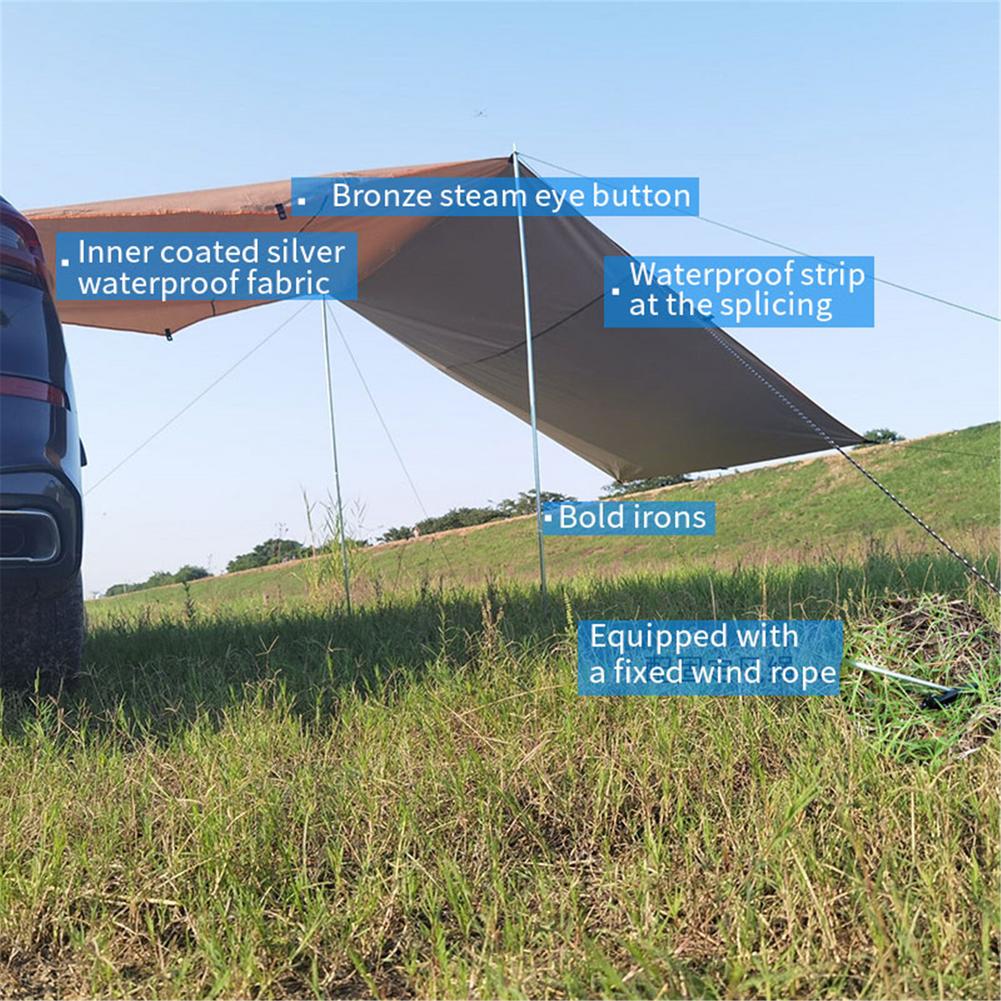 Portable Car Side Roof Top Tent Awning Camping Car Shelter Shade Waterproof UV Camping Tent Automobile Rooftop Rain Canopy