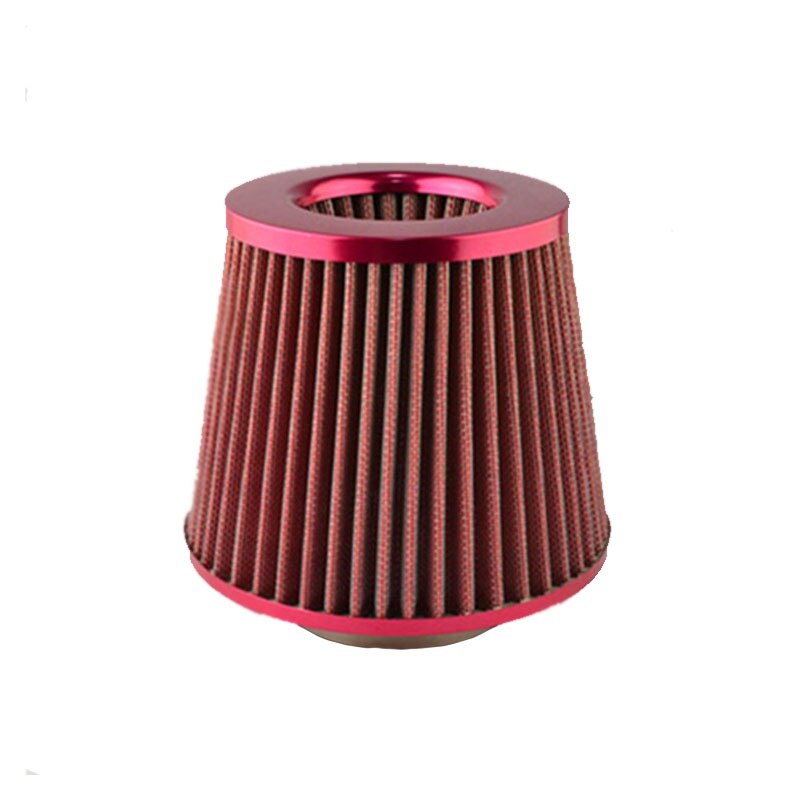 Universal Car Air Filter Vehicle Induction Kit High Power Mesh Cone Red filtre a air