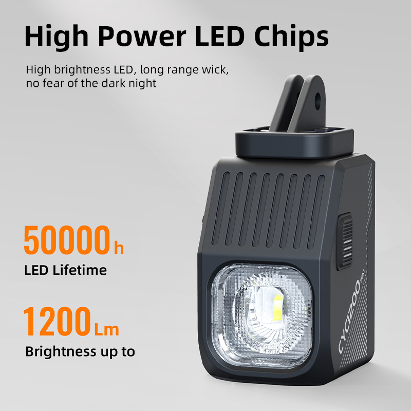 Phare de vélo Portable 1200 Lumens, support suspendu, contrôle sans fil, haute luminosité, lumières de sécurité pour la conduite nocturne