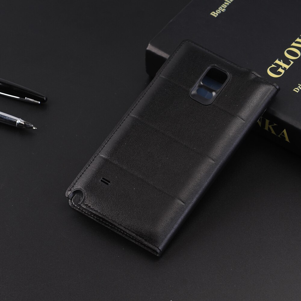 Flip Cover Leather Case Phone Case Cover Smart View With Original Chip For Samsung Galaxy Note 4 Note4 N910 N910F N910H