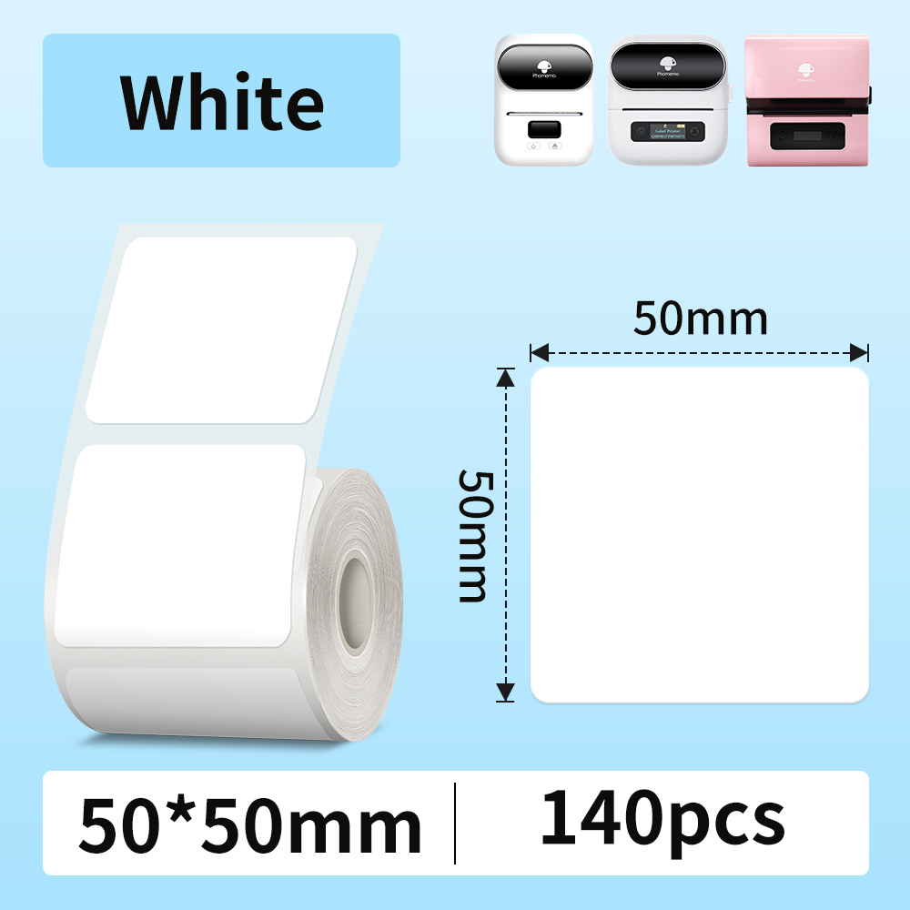 Phomemo Etikettendrucker-Papier, M110 Etikettenklebepapier, weiß, wasserfest, Thermoaufkleber für tragbare Drucker M110 M221 M200 M220: Licht Lila