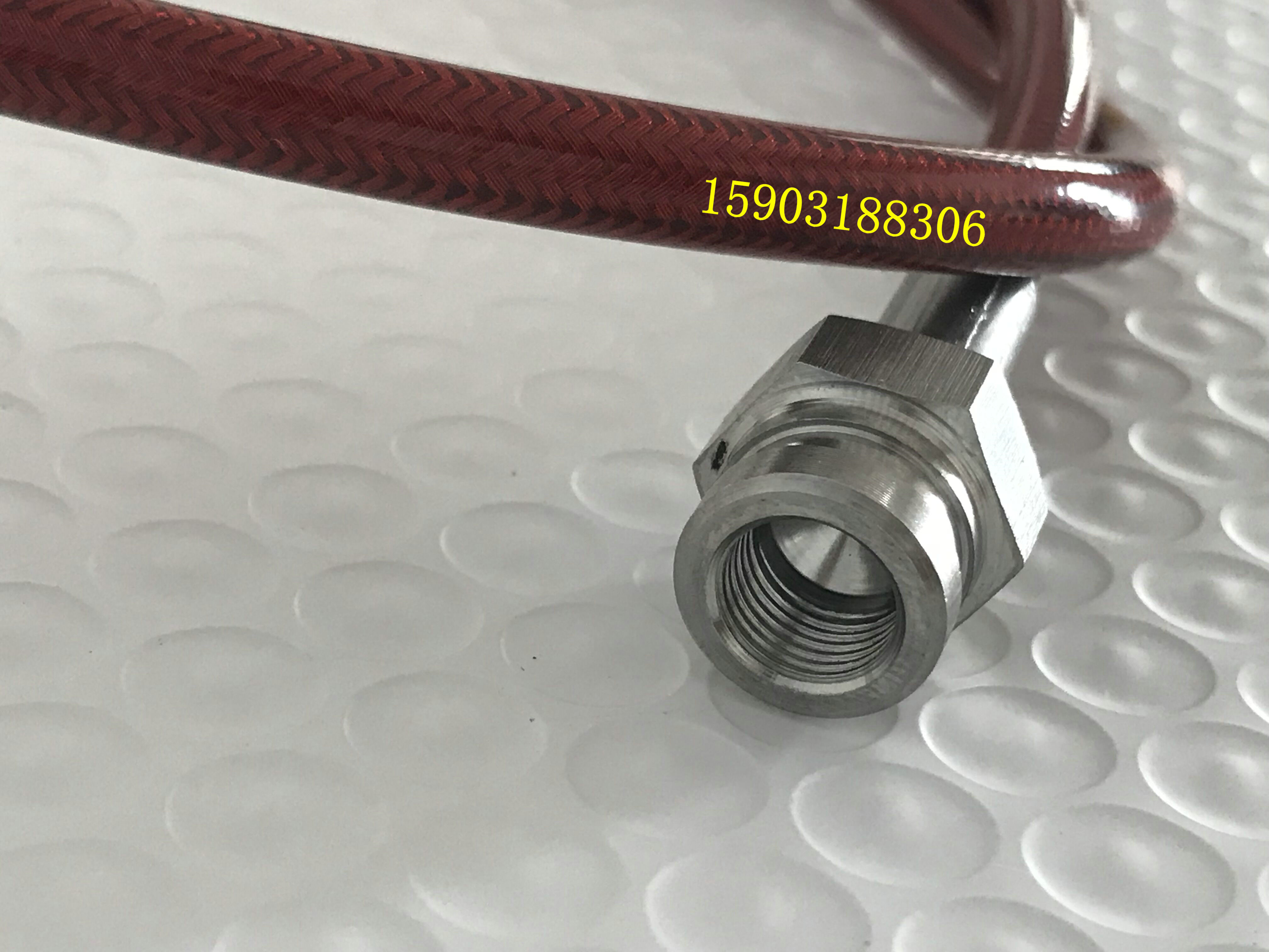 3AN AN3 Auto Brake Hoses Stainless Steel Braided PTFE Covered in PU with Both Side Hexagonal Joint