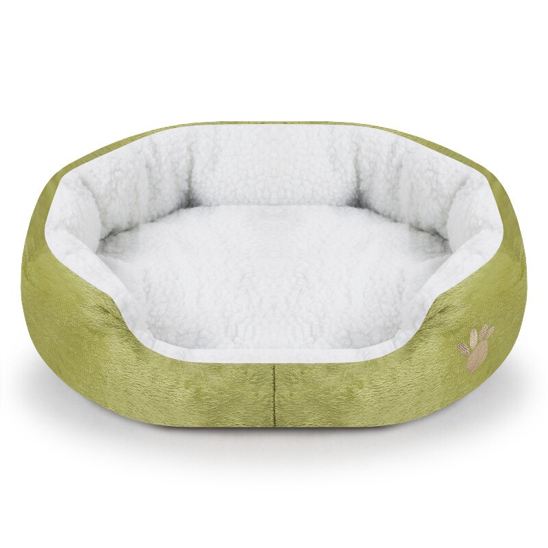 Saco de dormir suave para perro y gato, Cashmere Warming, cama para perro, sofá, tumbona, nido, cojín, producto para mascotas, accesorios para perros: Green