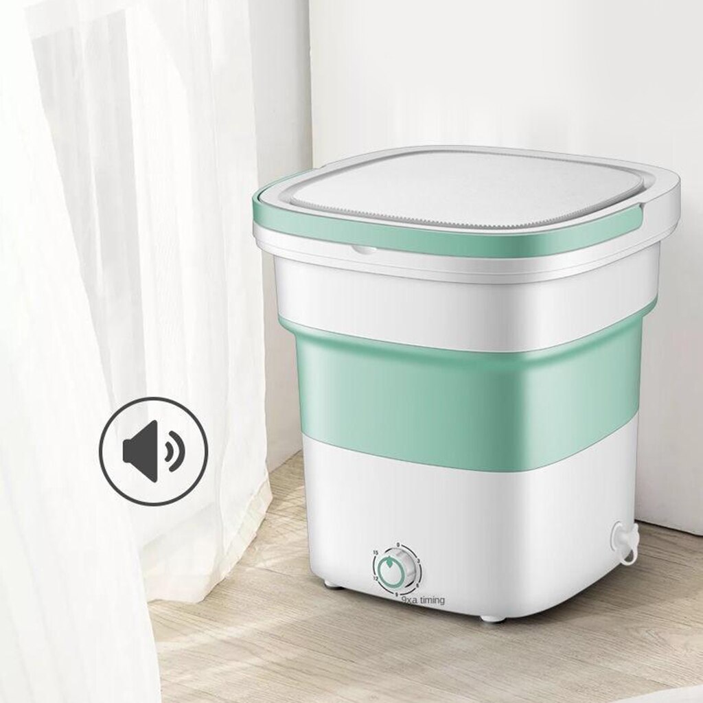 Travel Mini Folding Wash Machine Automatic for Home Apartment RV Motorhome Dorms Travel 135W, EU Plug