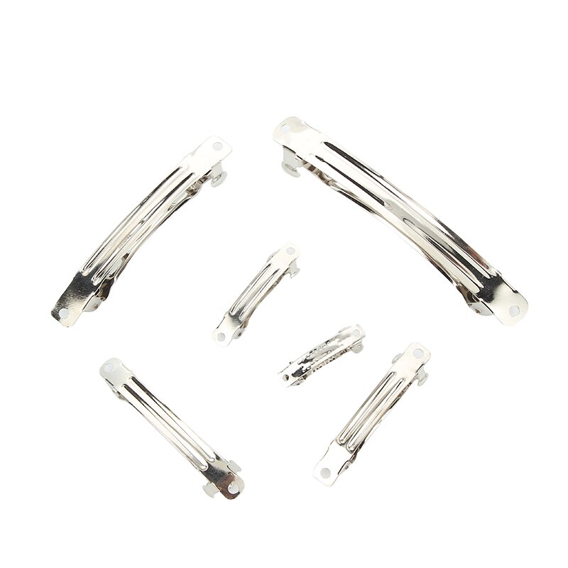 10pcs French Barrette Style Spring Hair Clips Automatic Clip Blank Width Setting Hairpin Supplies For Jewelry Making DIY