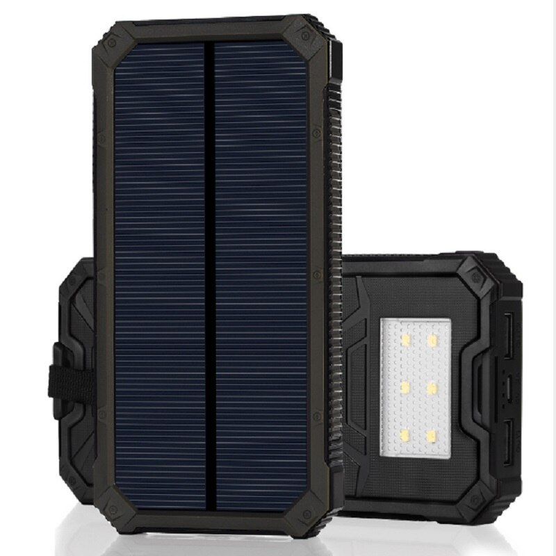 8000mAh Portable Solar Power Bank Outdoor External Battery Charger for iPhone Samsung Huawei Smartphone Xiaomi Outdoors Camping